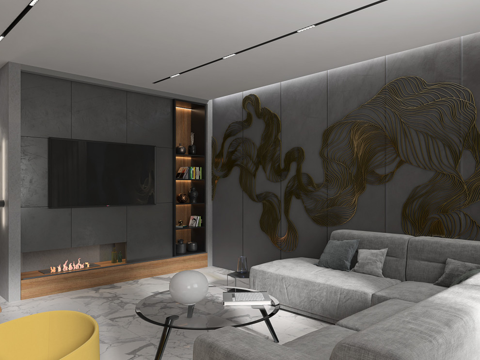 Этюд в теплых тонах: 4-комнатная квартира 106 м2