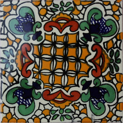 4.2x4.2 9 pcs Brozas Talavera Mexican Tile