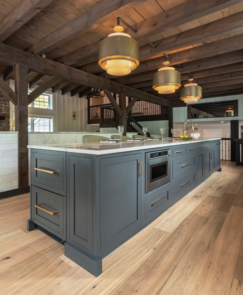 Inspiration for a rustic kitchen remodel in Philadelphia
