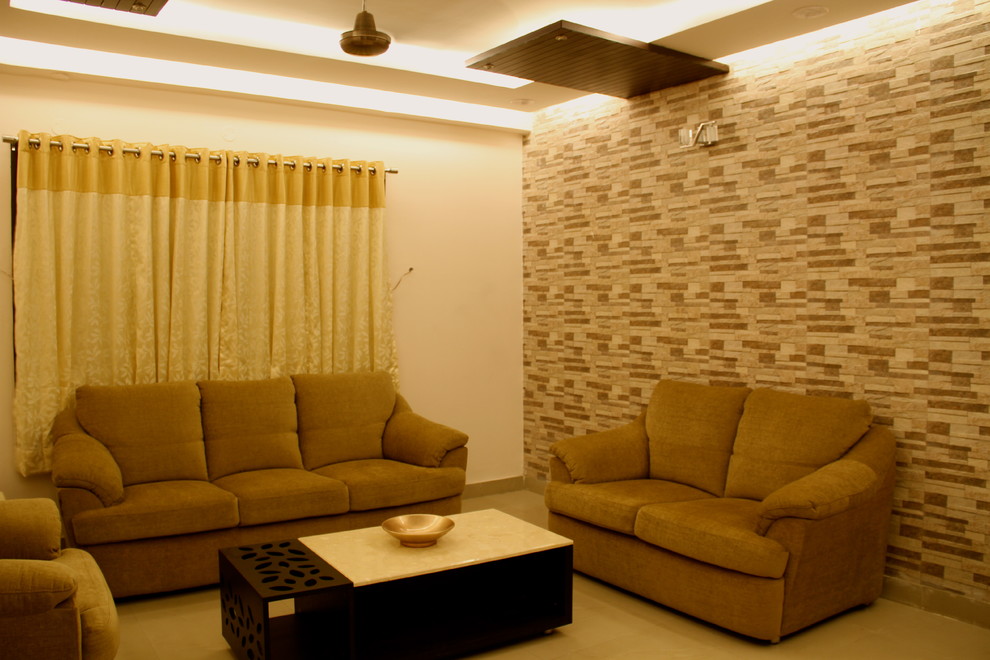 Design ideas for a contemporary home design in Hyderabad.