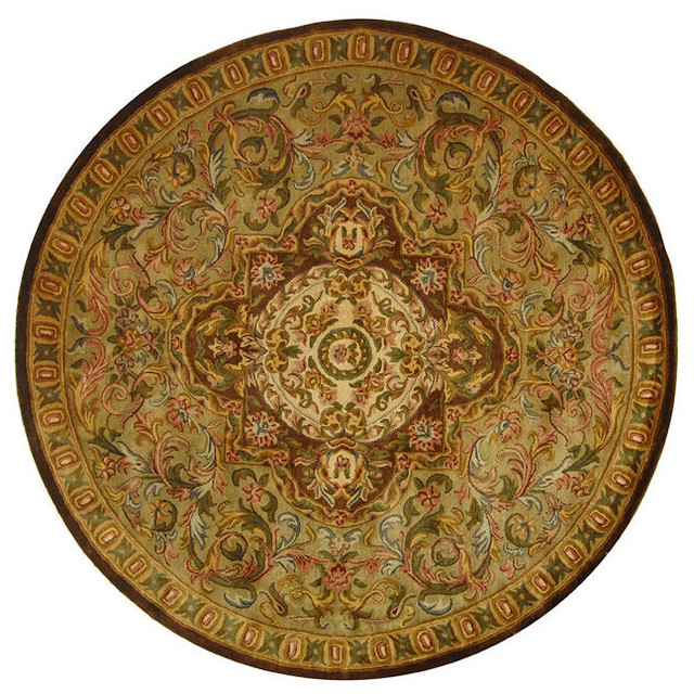 Scarlett Hand Tufted Rug, Beige/Olive, 9'6"x13'6" Victorian Area