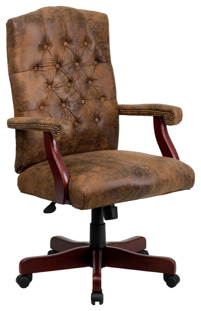 Bomber Swivel Chair, Classic Brown - Traditional - Office Chairs ... Bomber Swivel Chair, Classic Brown - Traditional - Office Chairs ...