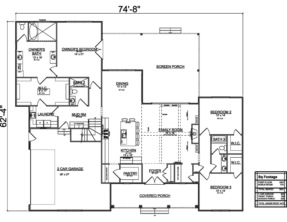 Plan No. 3021