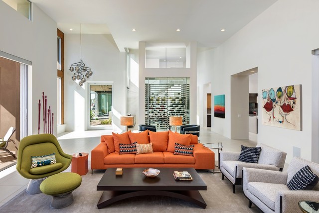 Modern with Mountain Views contemporary-vardagsrum