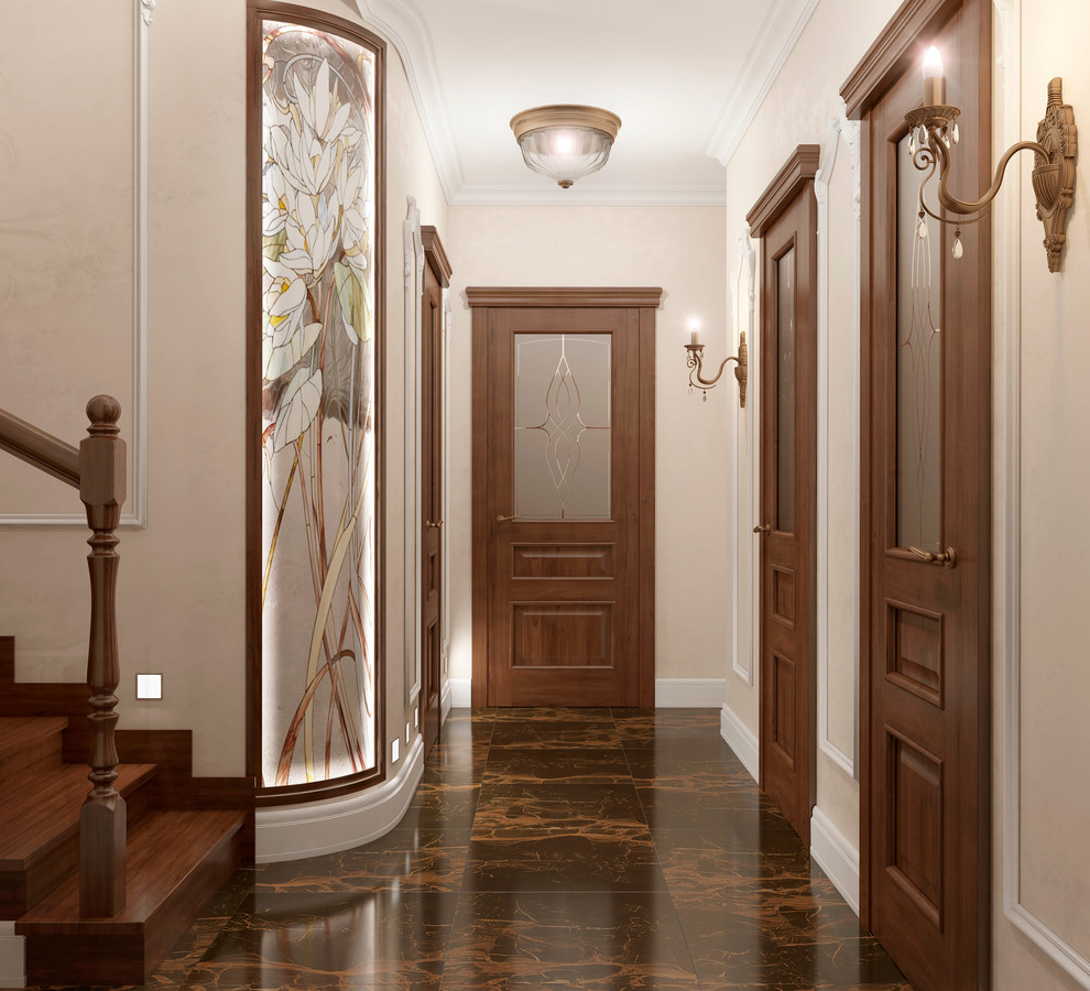 Проект холла в частном доме. Неоклассика