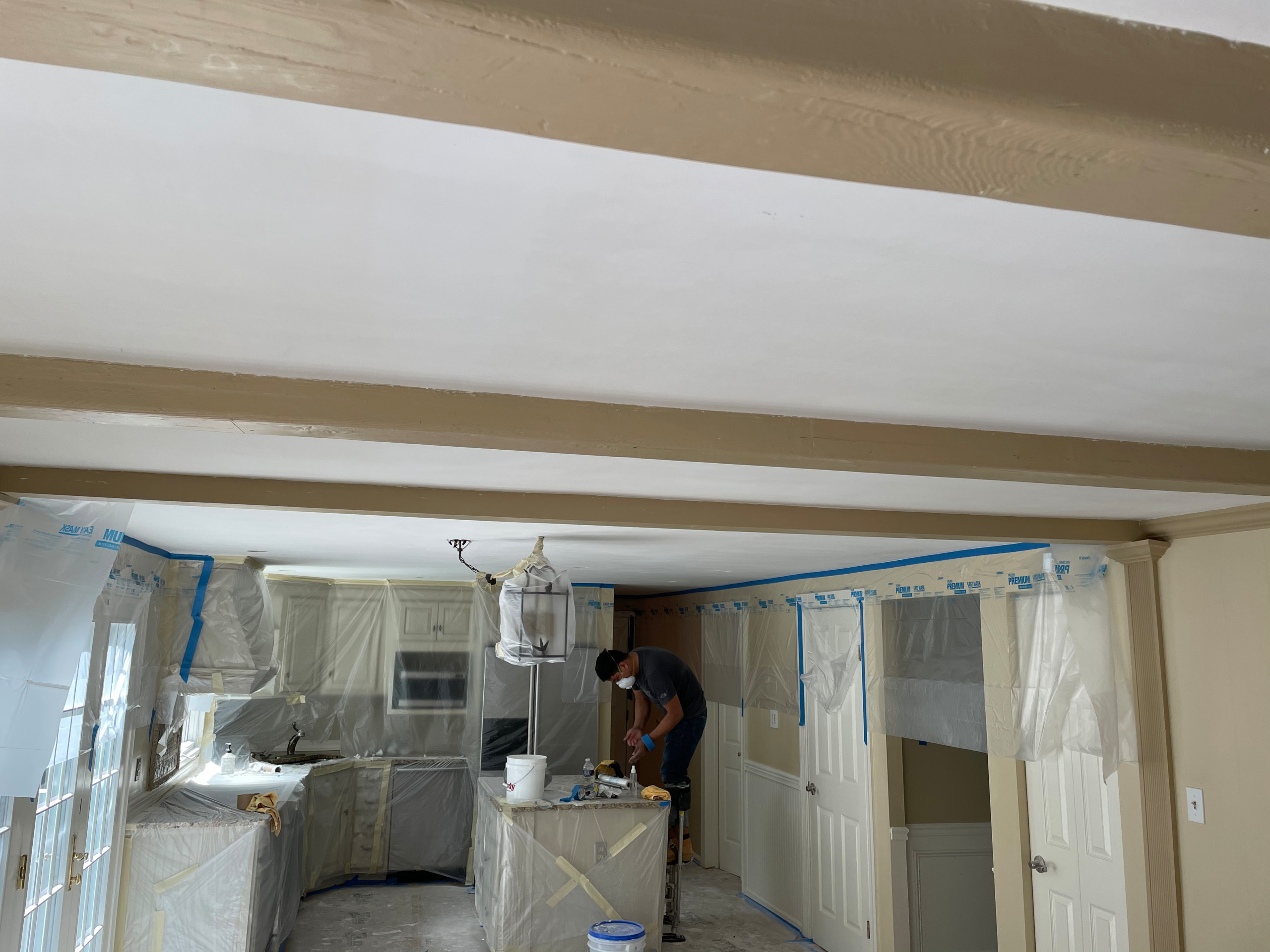 Popcorn ceiling removal and paint