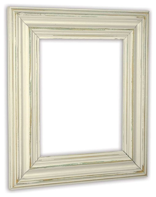 Wide Distressed Heirloom Picture Frame, Solid Wood, 16"x20"