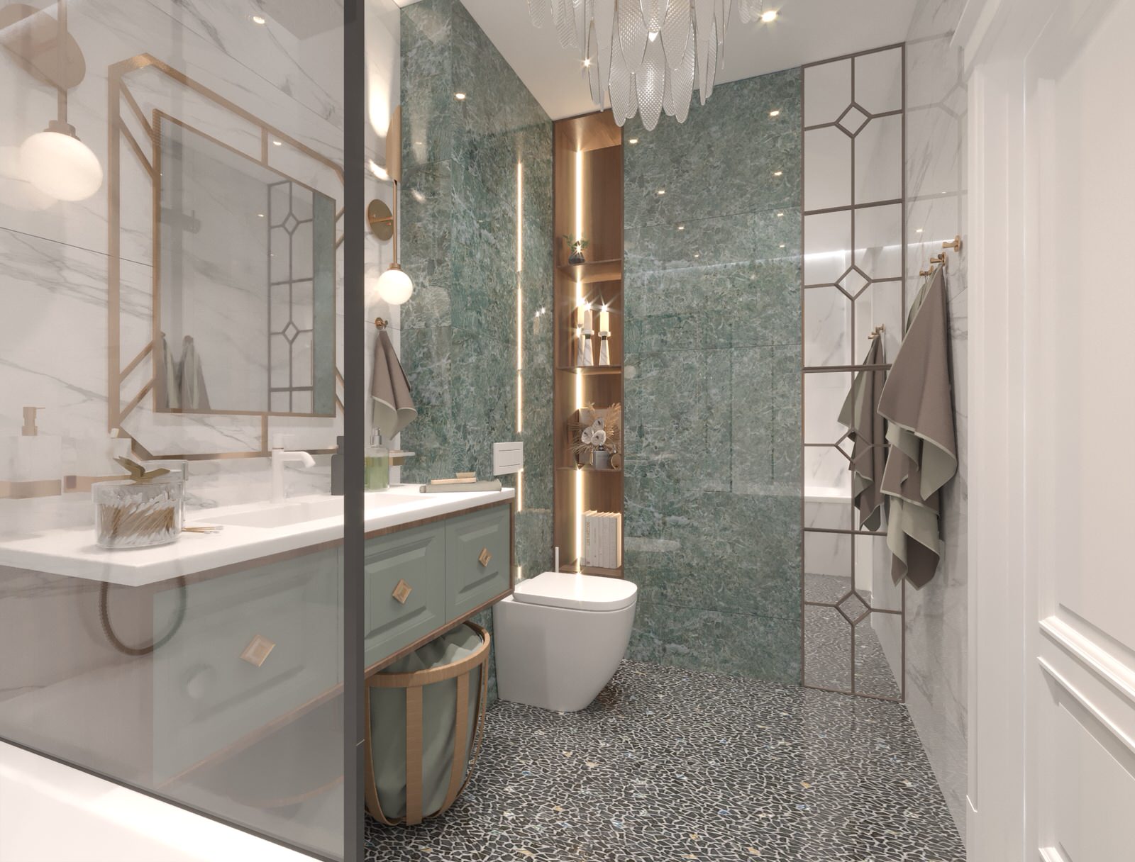 Дизайн-проект  интерьера трехкомнатной квартиры в стиле НЕОклассика