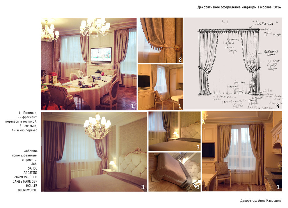 Классический интерьер Московской Квартиры для молодой семьи.