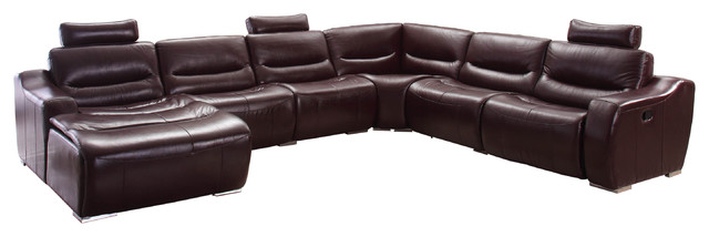 Leather Sectional Sofa Left With Recliner