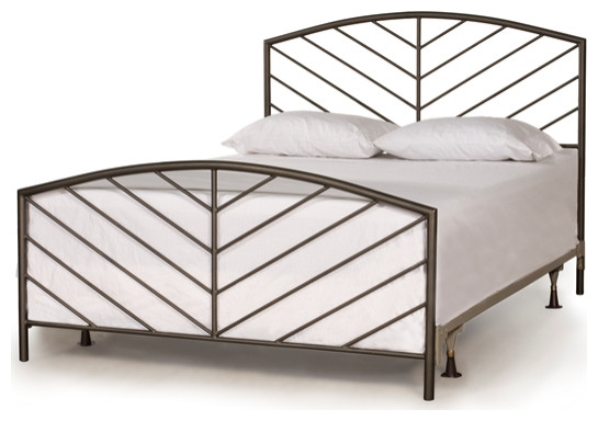 Hillsdale Furniture Essex King Bed Set Metallic Brown