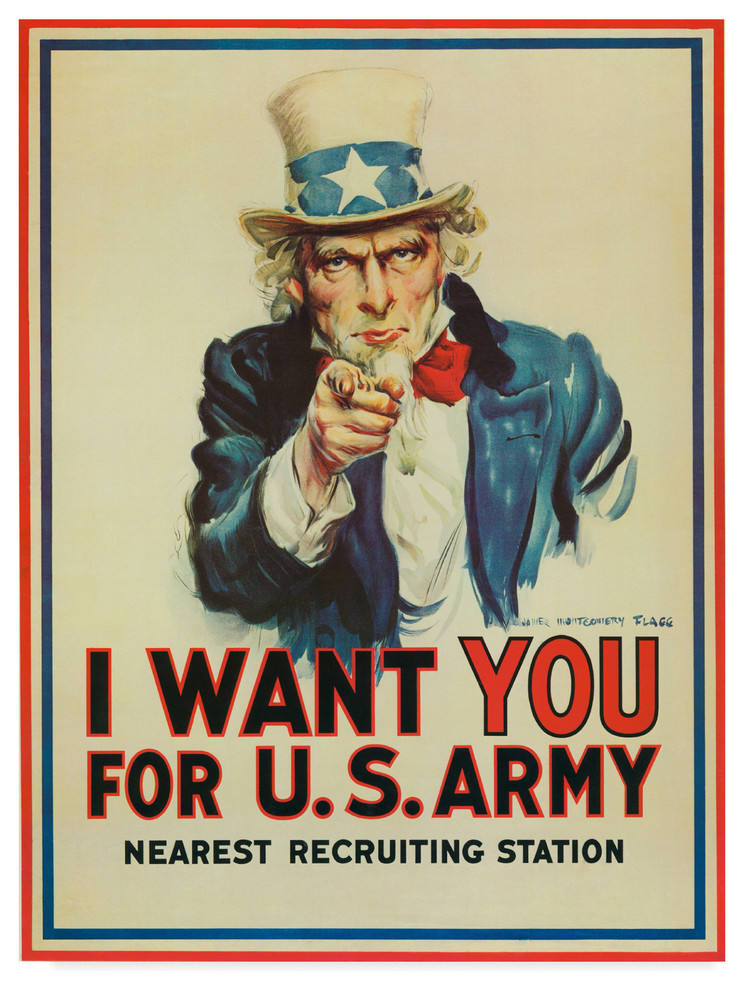 American School 'Uncle Sam Wants You' Canvas Art - Midcentury - Prints And  Posters - by Trademark Global | Houzz