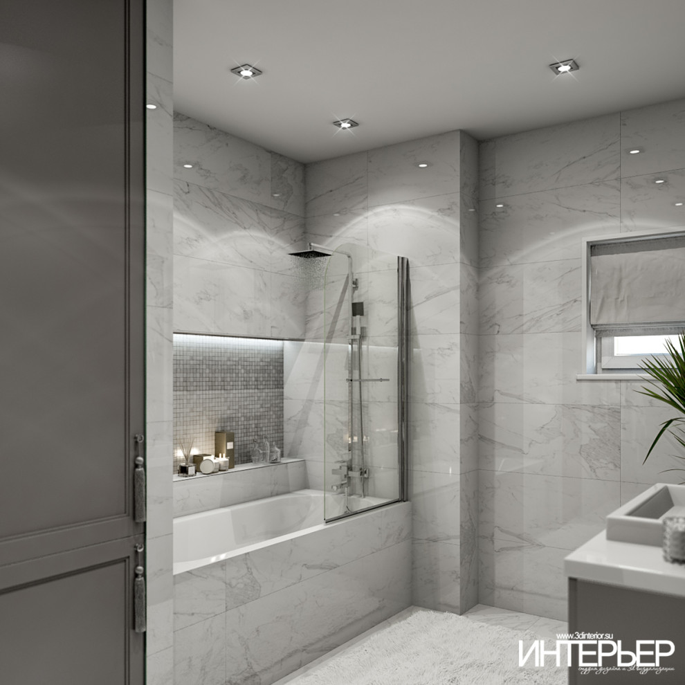 Дизайн-проект ванной комнаты в квартире г.Кисловодск