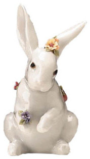 Lladro Sitting Bunny With Flowers