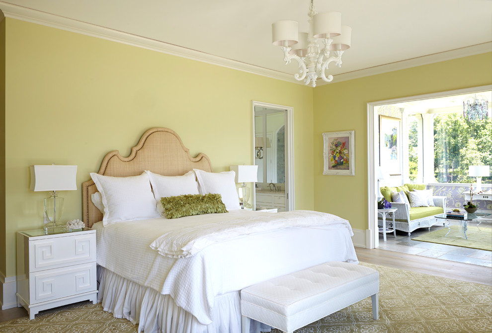Design ideas for a transitional bedroom in Birmingham.