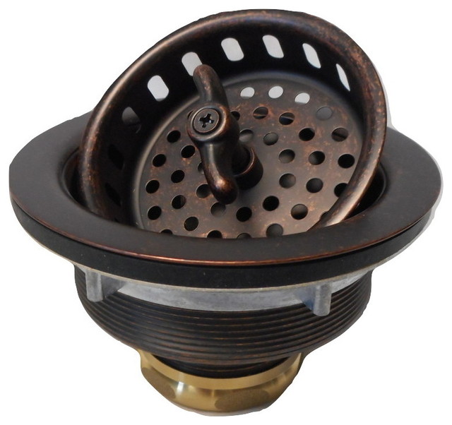 Kitchen Sink 31/2 in. Strainer Drain with Wing Nut Styled Basket in