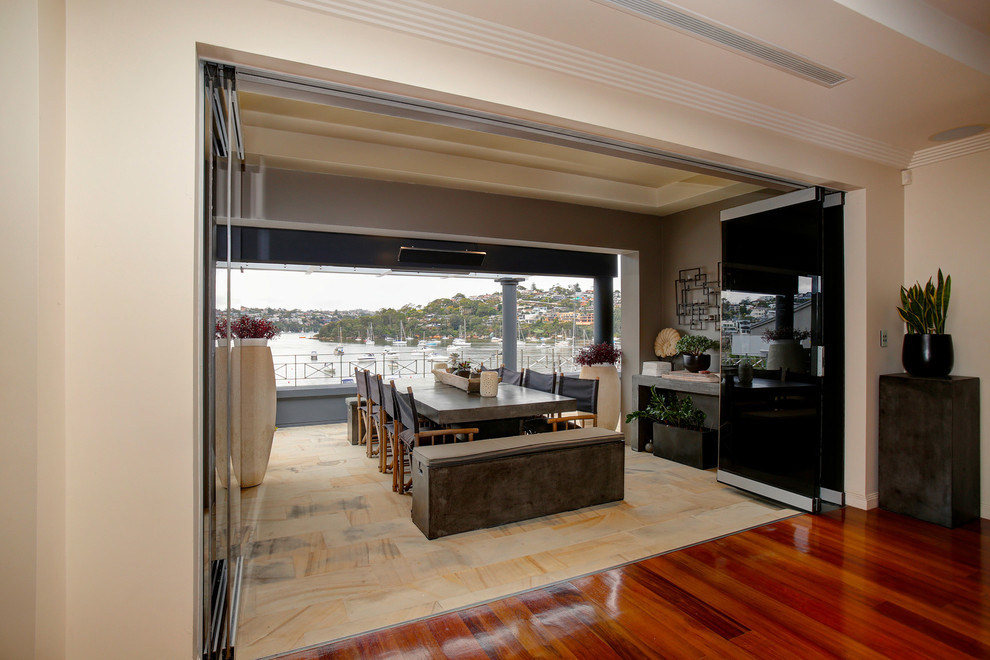 Photo of a contemporary dining room in Sydney.