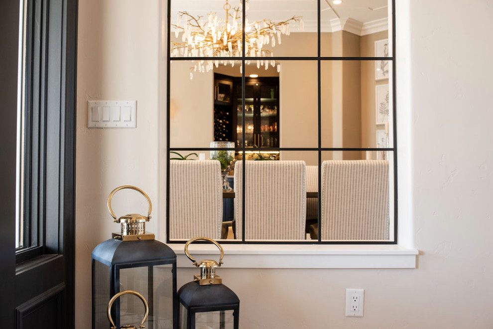 Entryway - transitional entryway idea in Denver