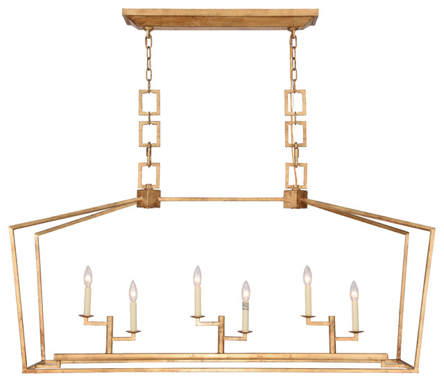Elegant Lighting Denmark Collection 6-Light Chandelier, Finish: Golden Iron