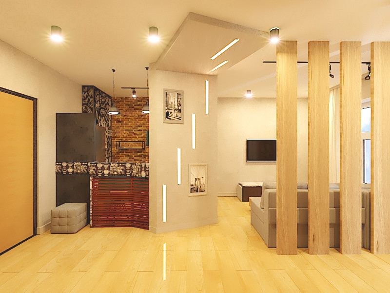 Дизайн студии 38,5 м2 ЖК Восточный