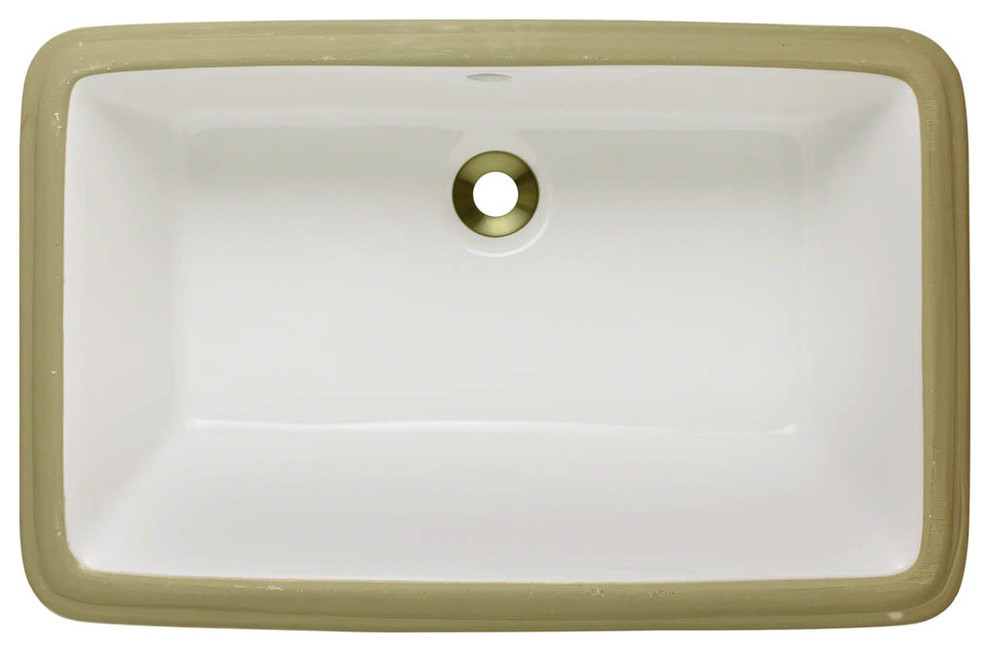 Polaris P2181UB Bisque Rectangular Undermount Bathroom Sink