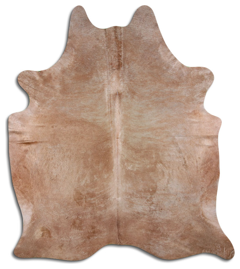 NATURAL HAIR ON Cowhide Rug DE BEIGE, 5'x7' to 6'x8' Southwestern