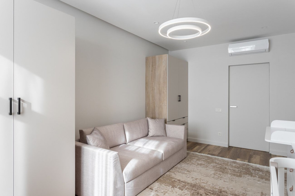 Дизайн детской в светлых тонах квартиры в квартире в Москве