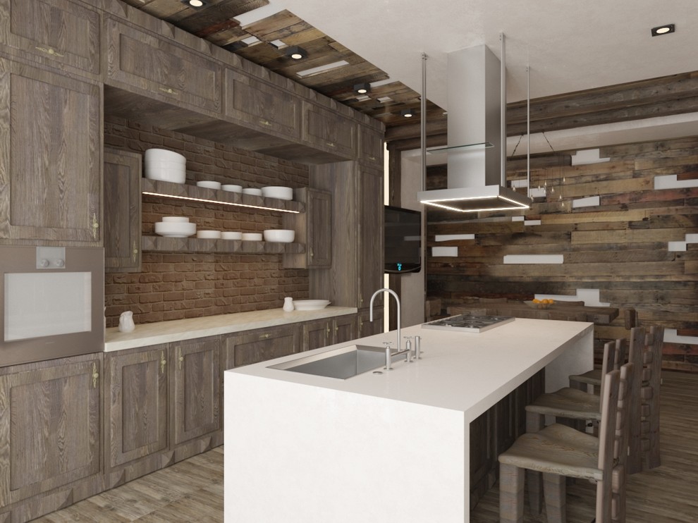 Дизайн-проект частного дома. Кухня 40 кв.м.