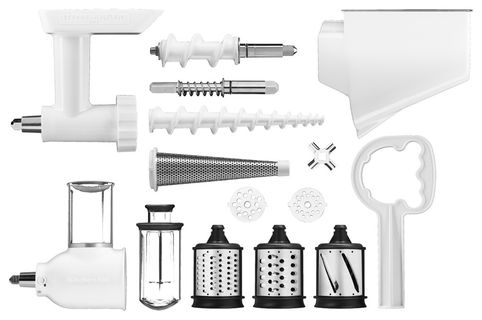 KitchenAid KSMFPPA Slicer/Shredder + Grinder/Strainer Attachment Pack