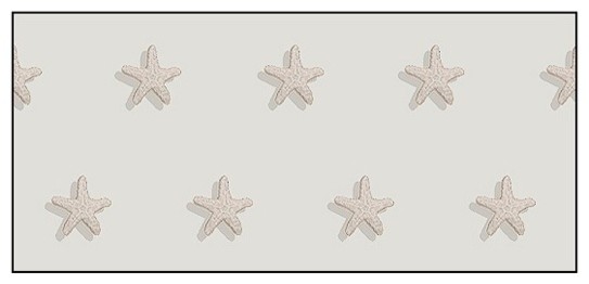 Starfish Pattern Wallcoverings, Light Sand, Border (13 Sq Ft), Casart Light