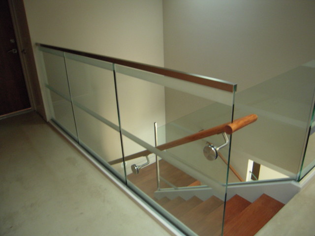 Glass Railings Interior And Exterior Modern Staircase