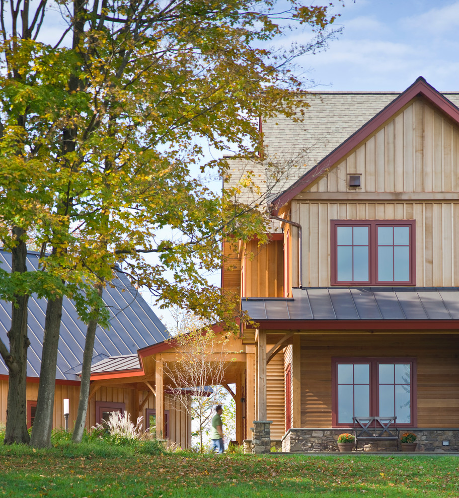 Rustic Timber Frame Home - Rustic - Exterior - Burlington - by ...