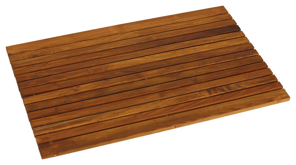 Cosi Wood Spa String Mat, Solid Teak Wood and Oiled Finish