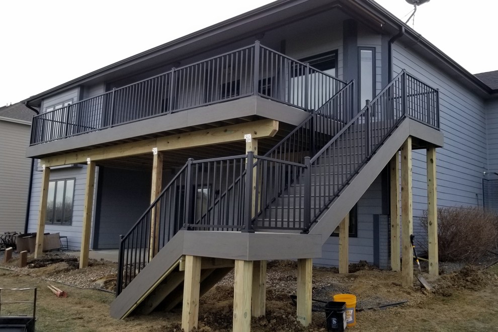 Deck - large backyard deck idea with no cover
