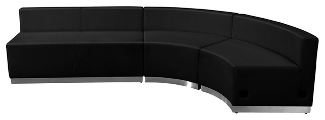 Hercules Alon Series Black Leather Reception Configuration, 3 Pieces