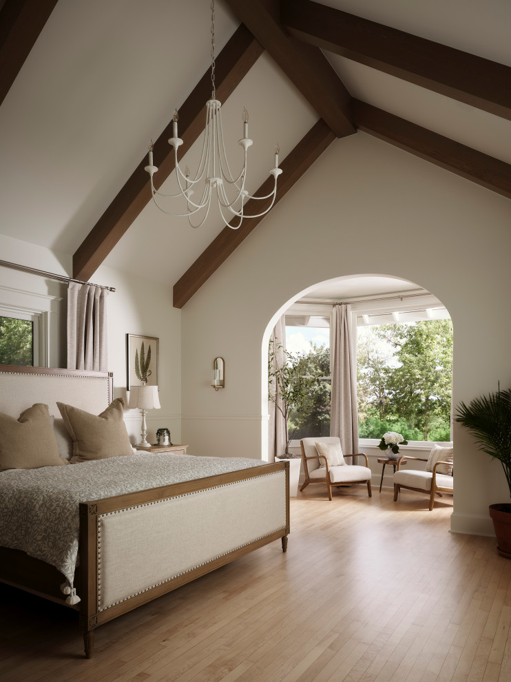 Example of a french country bedroom design in Denver