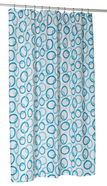 Circles Shower Stall Sized Polyester Shower Curtain Liner
