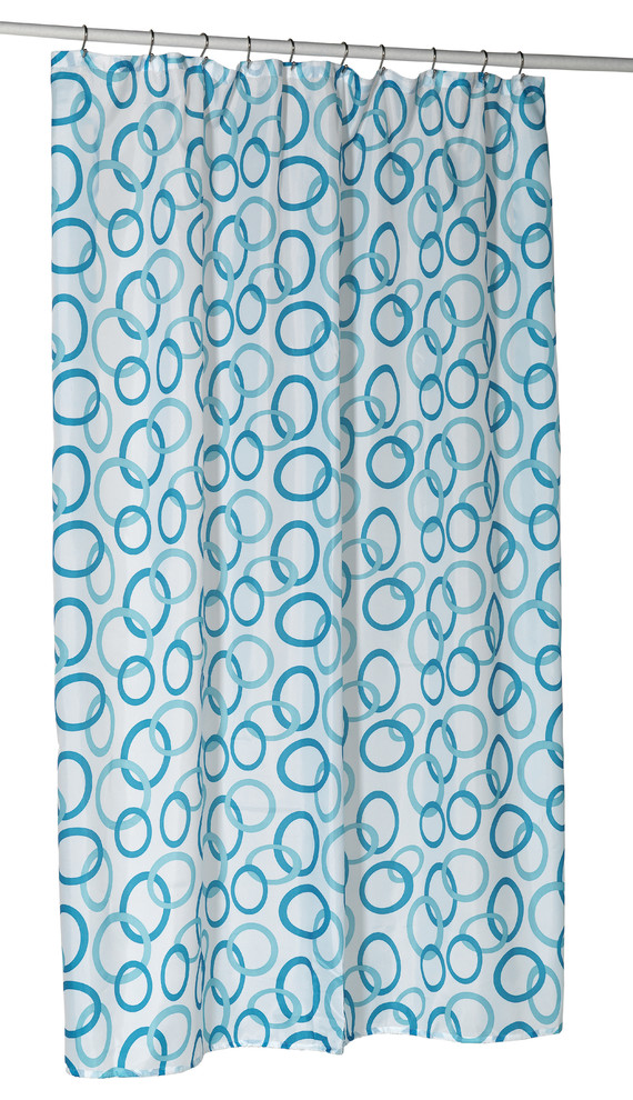 "Circles," Shower Stall-Sized Polyester Shower Curtain Liner