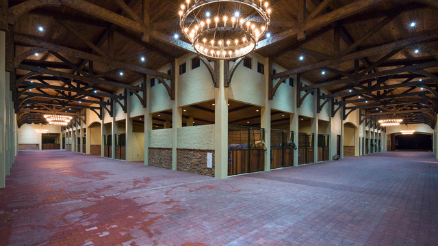 Largest Horse Barn In U S Rustic Hallway Landing