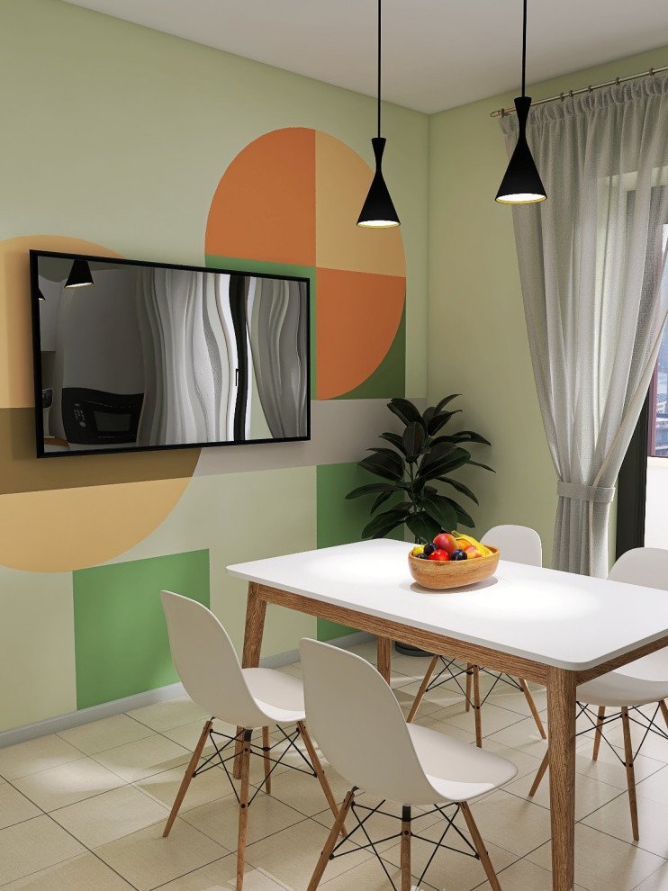 Дизайн-проект двухкомнатной квартиры в стиле mid-century modern