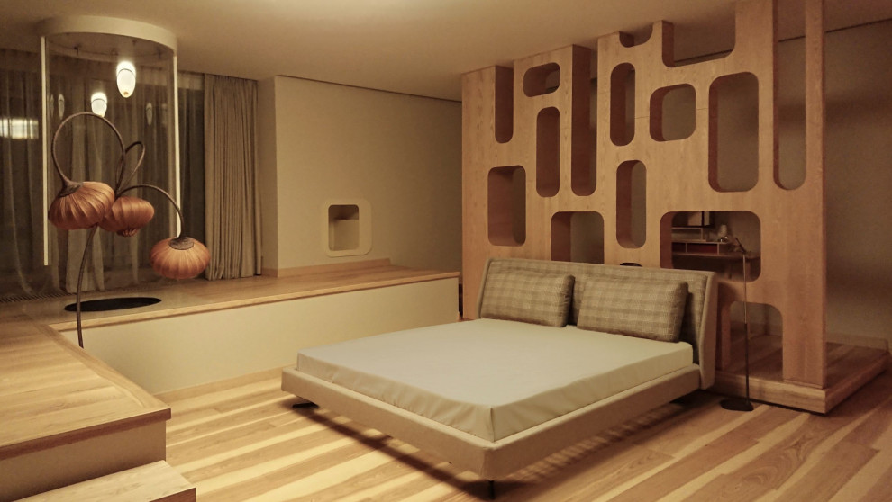 House in a pine forest