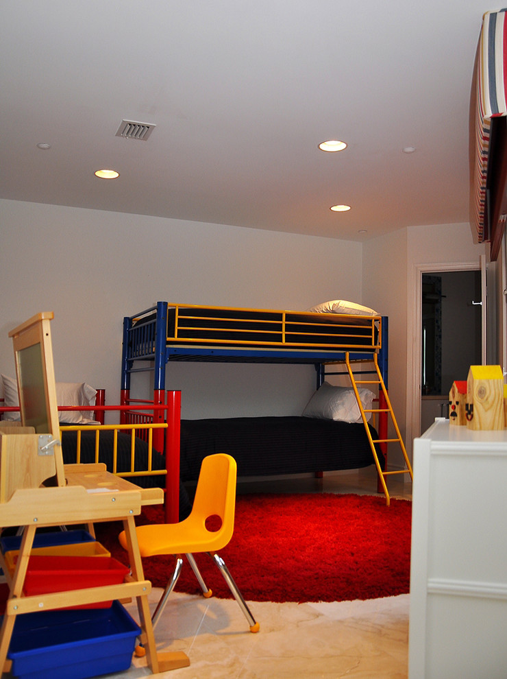 Photo of a contemporary bedroom in Miami.
