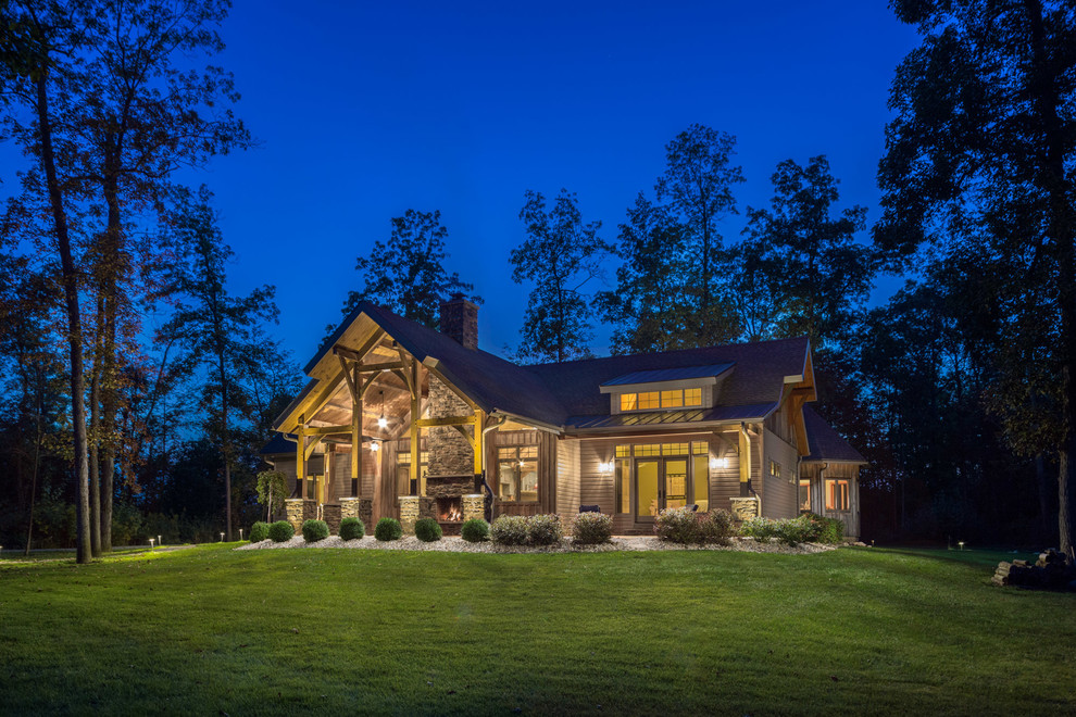 Rustic exterior home idea in Columbus
