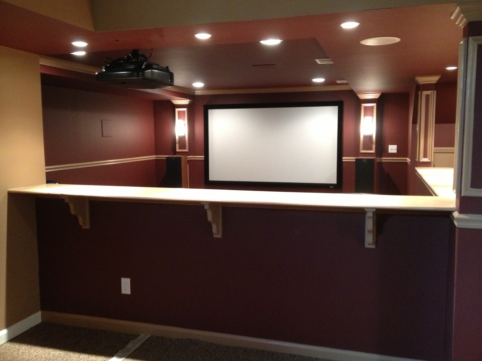 Basement half walls - Home Theatre - New York - by Finished Basement NJ ...
