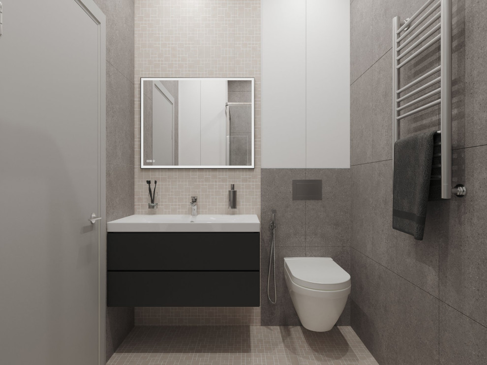 Idéer för ett litet modernt badrum