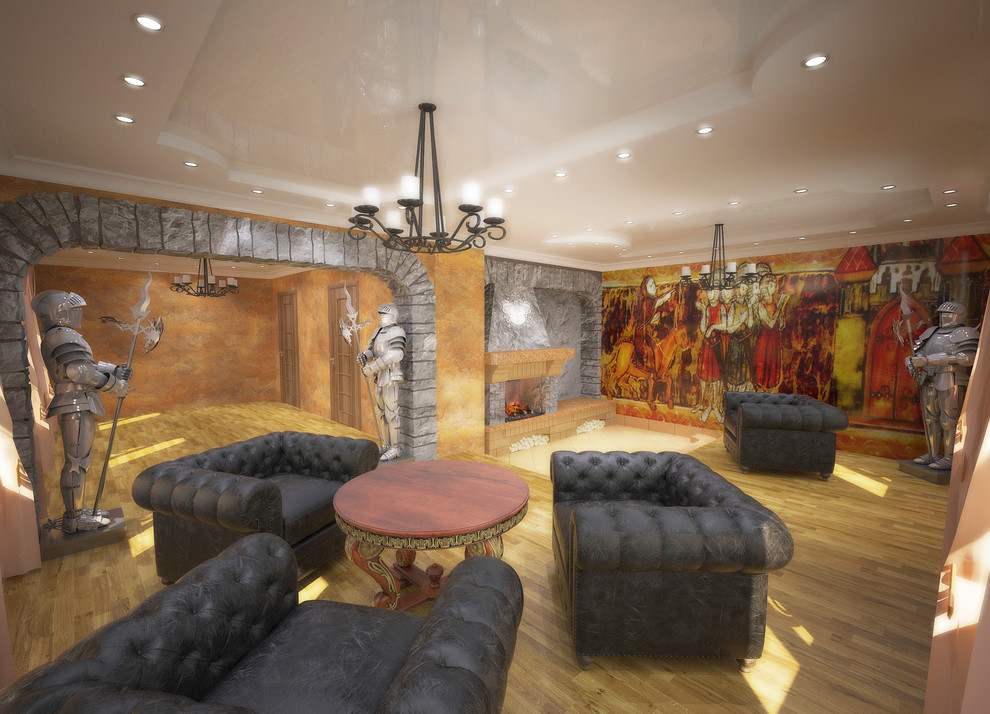 Дизайн каминного зала