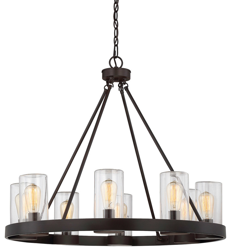 Outdoor Pendant 8-Light With English Bronze Incandescent Bulb 32" 480W