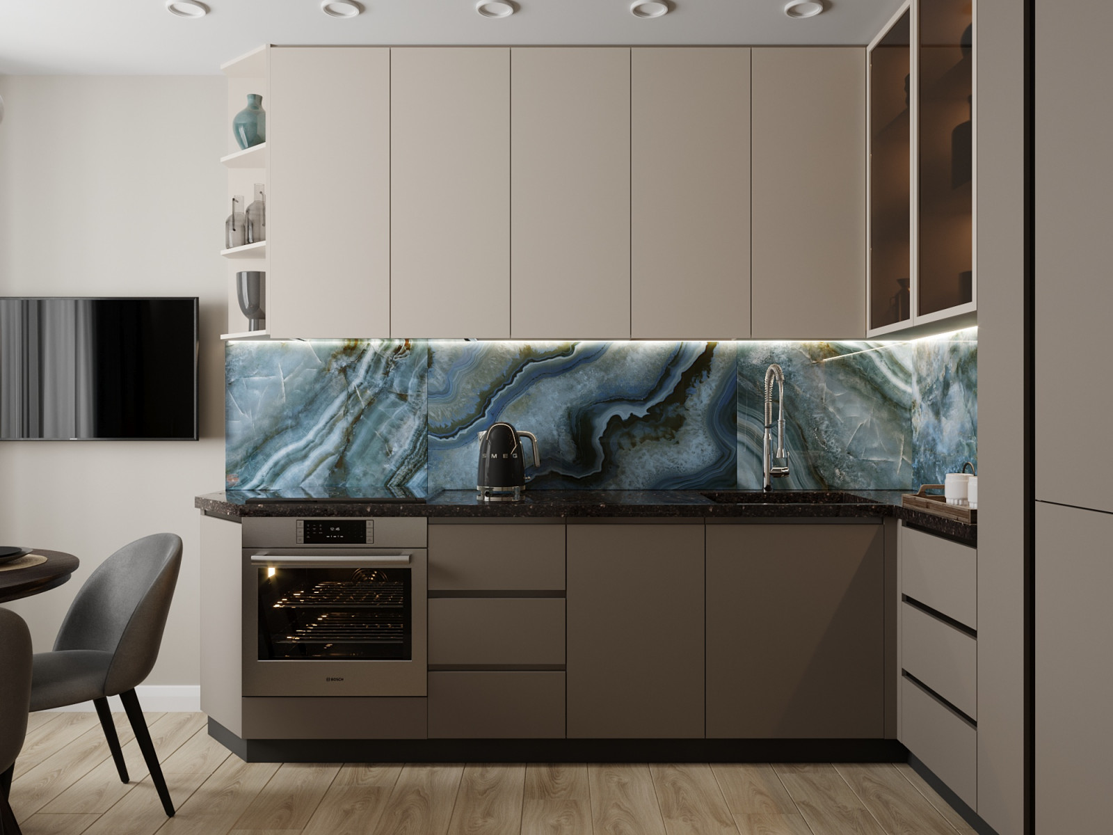 Проект небольшой кухни 9кв.м.