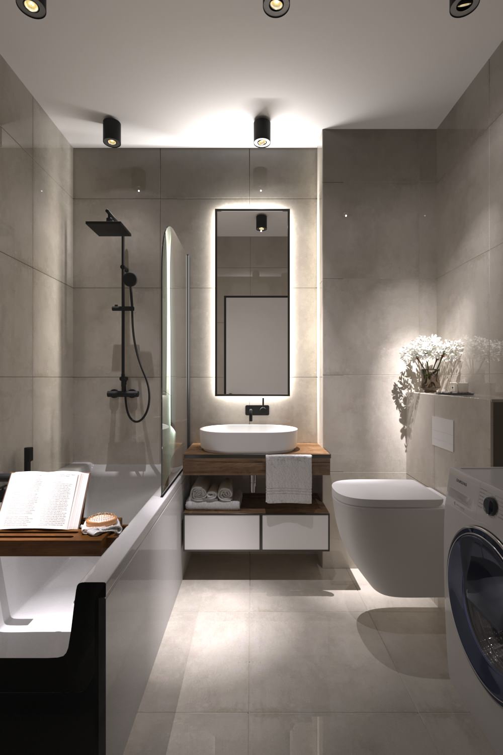 Светлая ванная комната