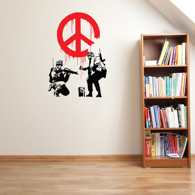 Peace Propaganda Banksy Wall Decal Sticker Mural Vinyl Art Home Decor